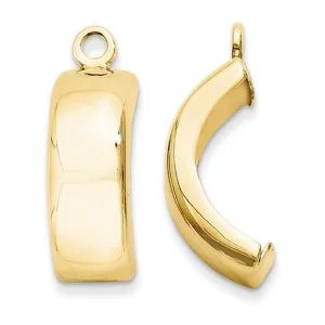 14k Yellow Gold Hoop Earring Jackets