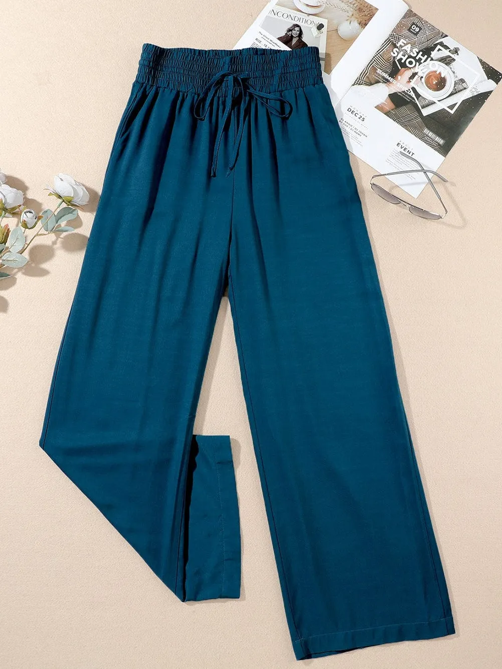 Bohemian Teal Wide Leg Pants