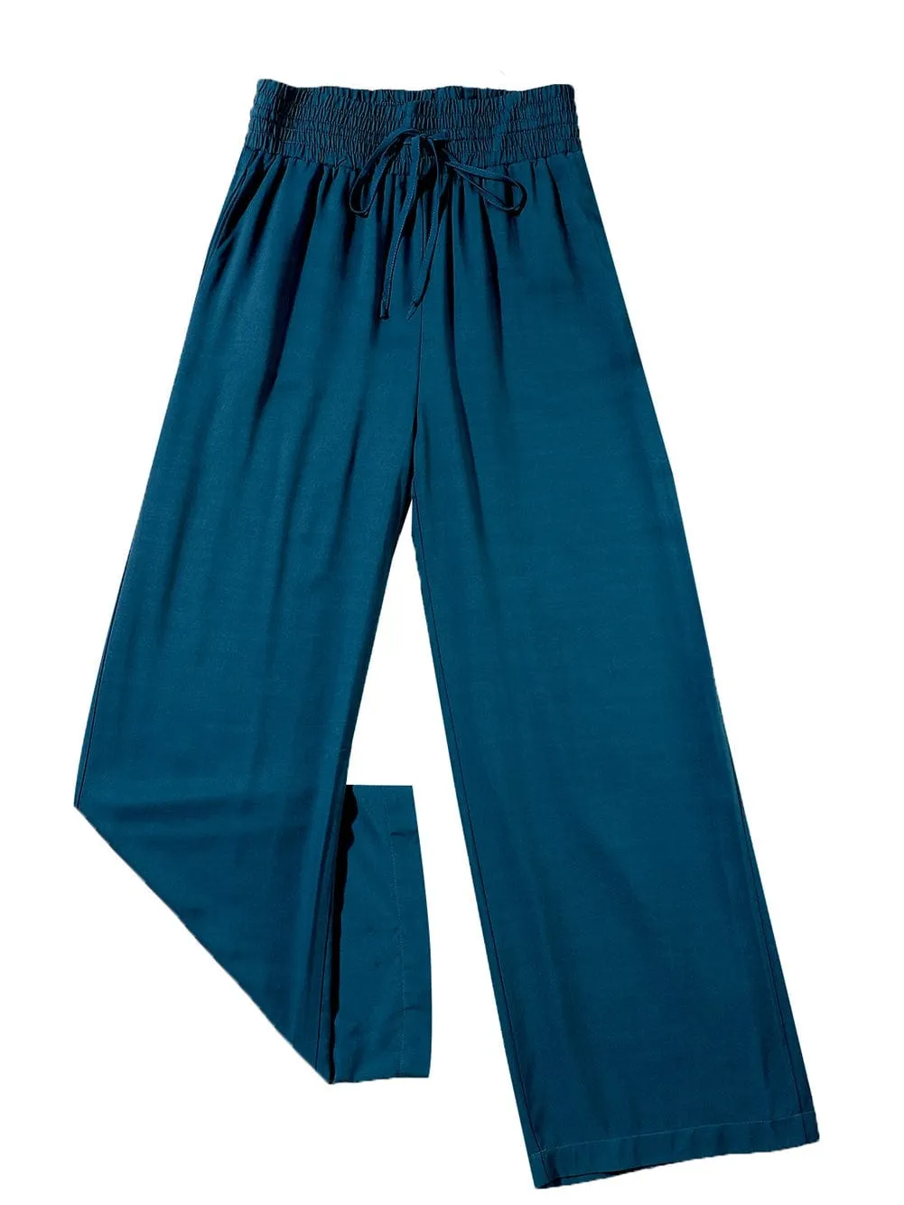 Bohemian Teal Wide Leg Pants