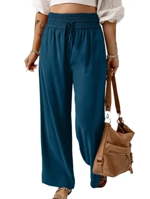 Bohemian Teal Wide Leg Pants