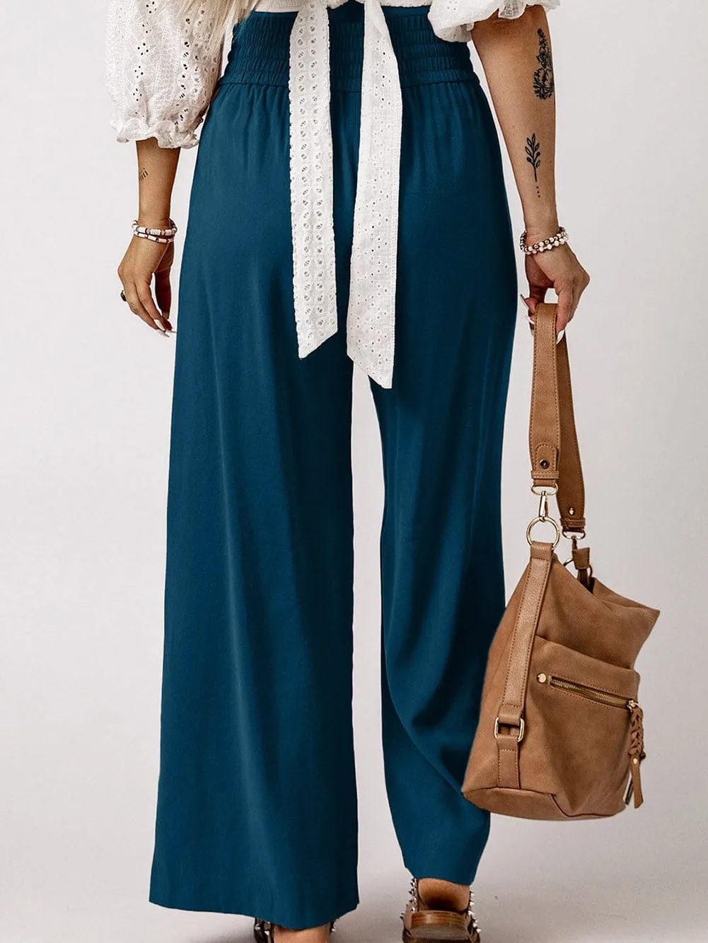 Bohemian Teal Wide Leg Pants