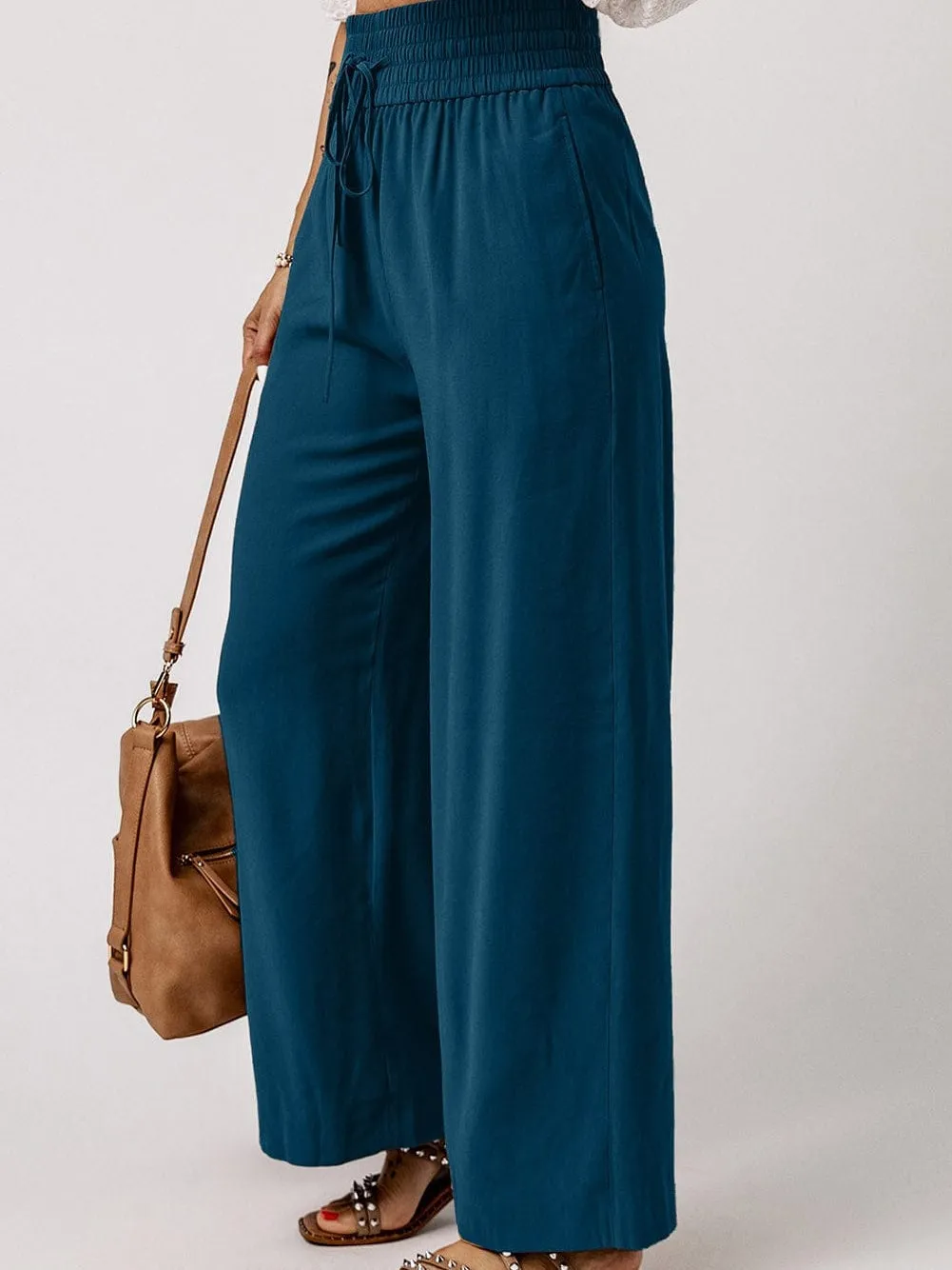 Bohemian Teal Wide Leg Pants