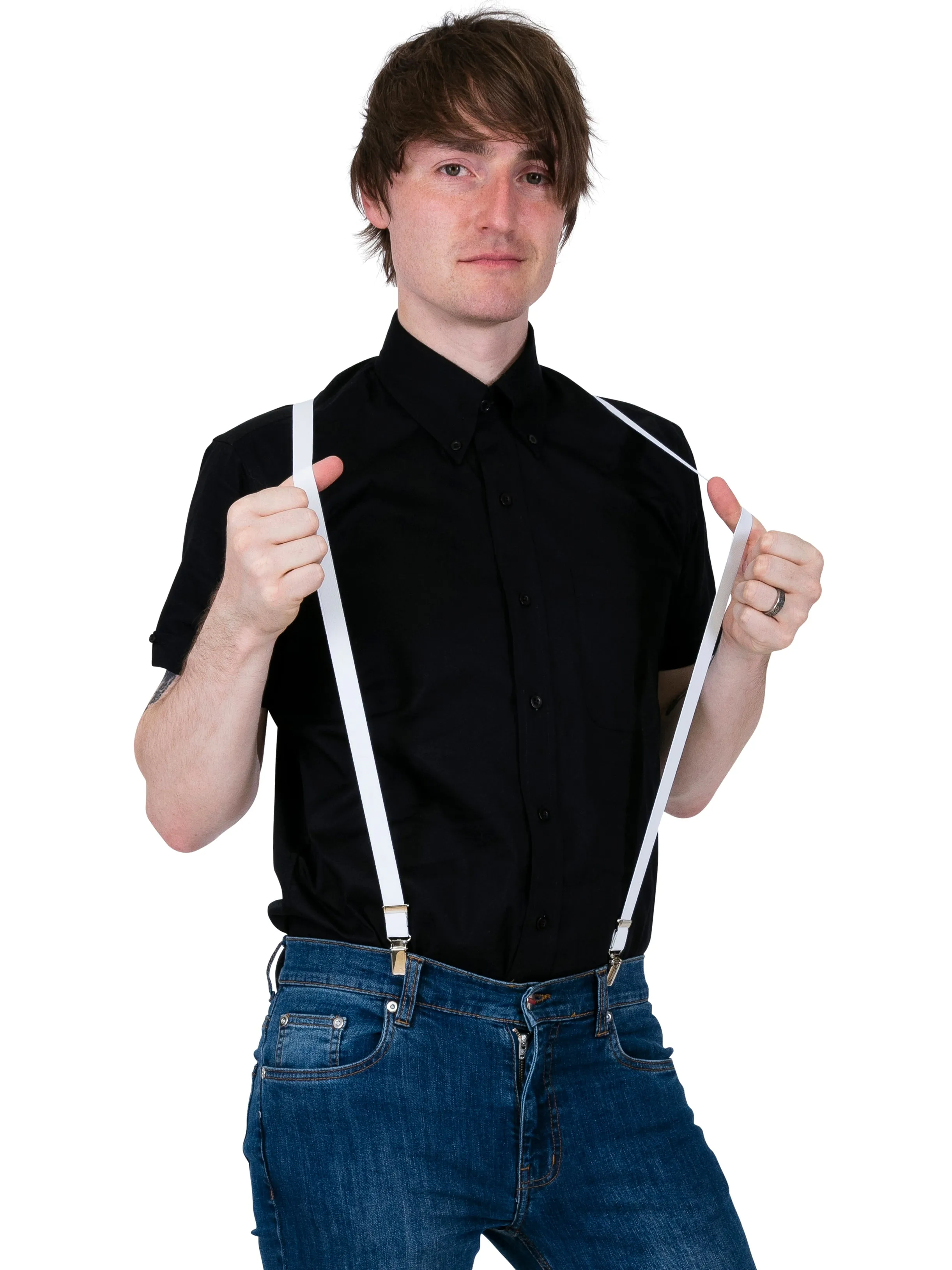 Braces and Buckles - White