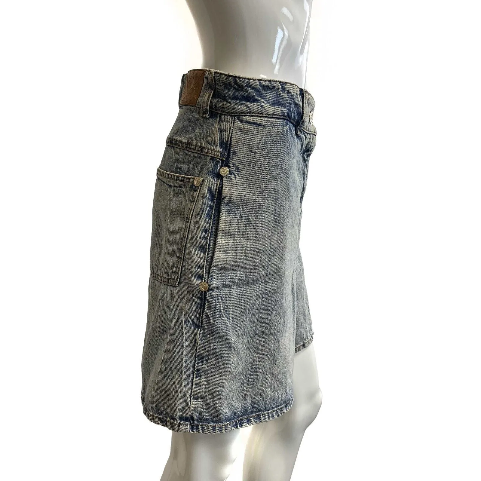 Chanel Excellent Mini Denim Jean Shorts