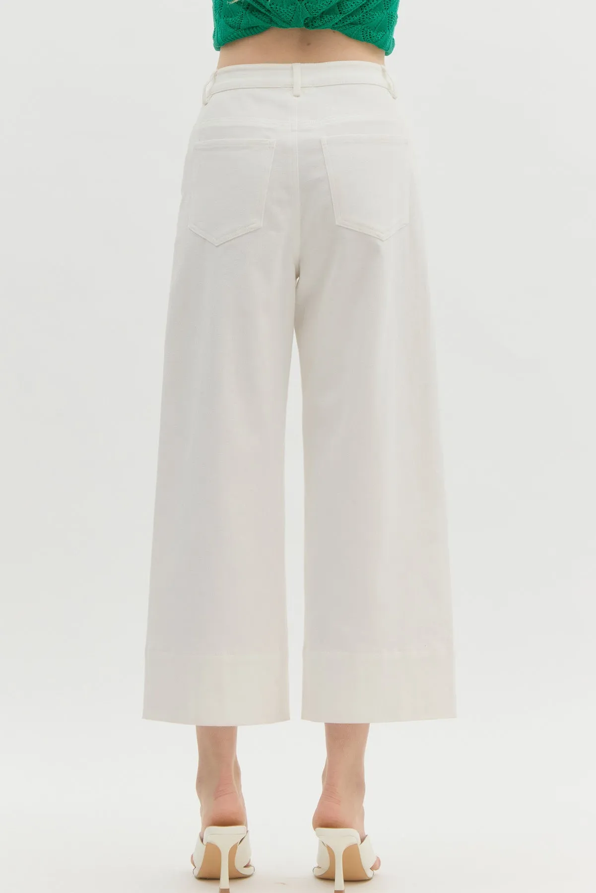 Chic Cuff Wide Leg Pants
