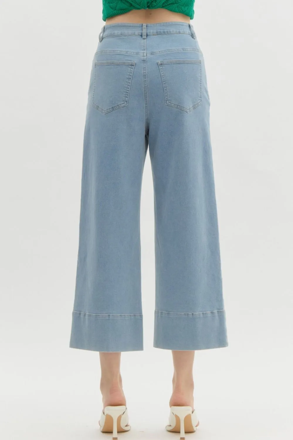 Chic Cuff Wide Leg Pants