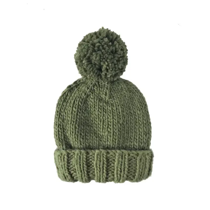 Classic Pom Hat Moss
