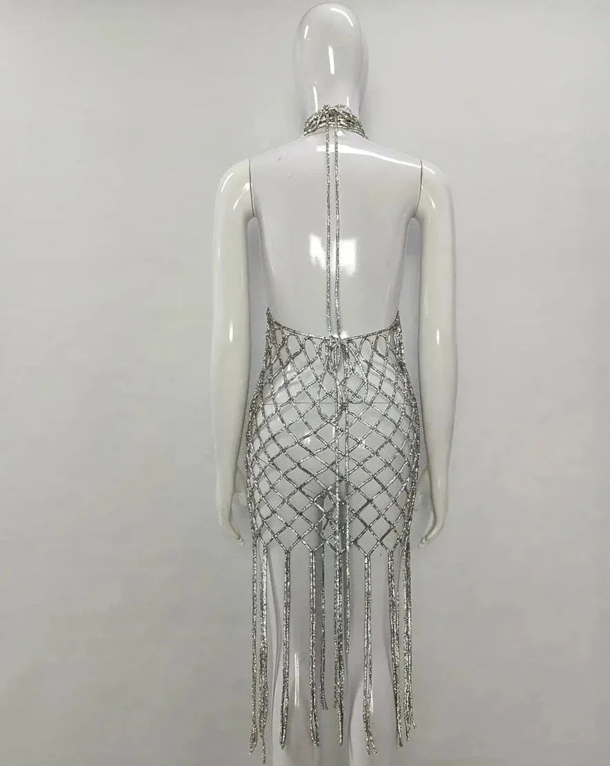 Cocktail Tassel Midi Dress