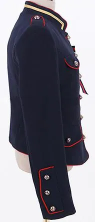 Color-Contrast Military Jacket