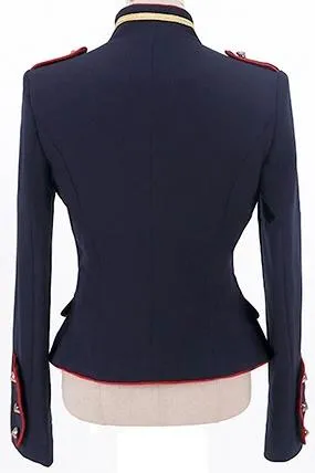 Color-Contrast Military Jacket