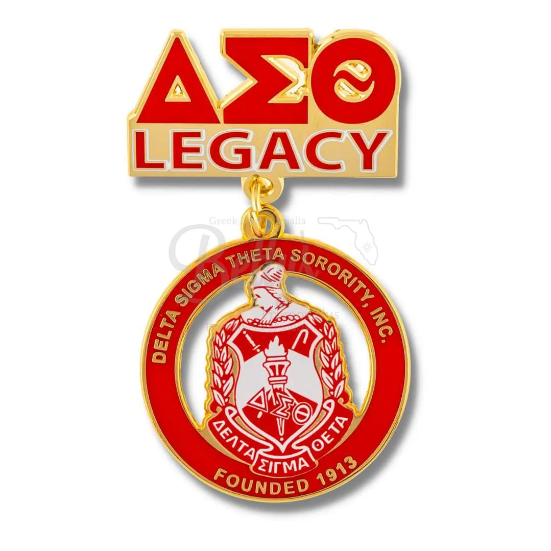 Delta Sigma Theta ΔΣΘ Legacy Medallion Greek Lapel Pin