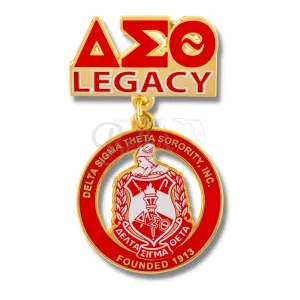 Delta Sigma Theta ΔΣΘ Legacy Medallion Greek Lapel Pin