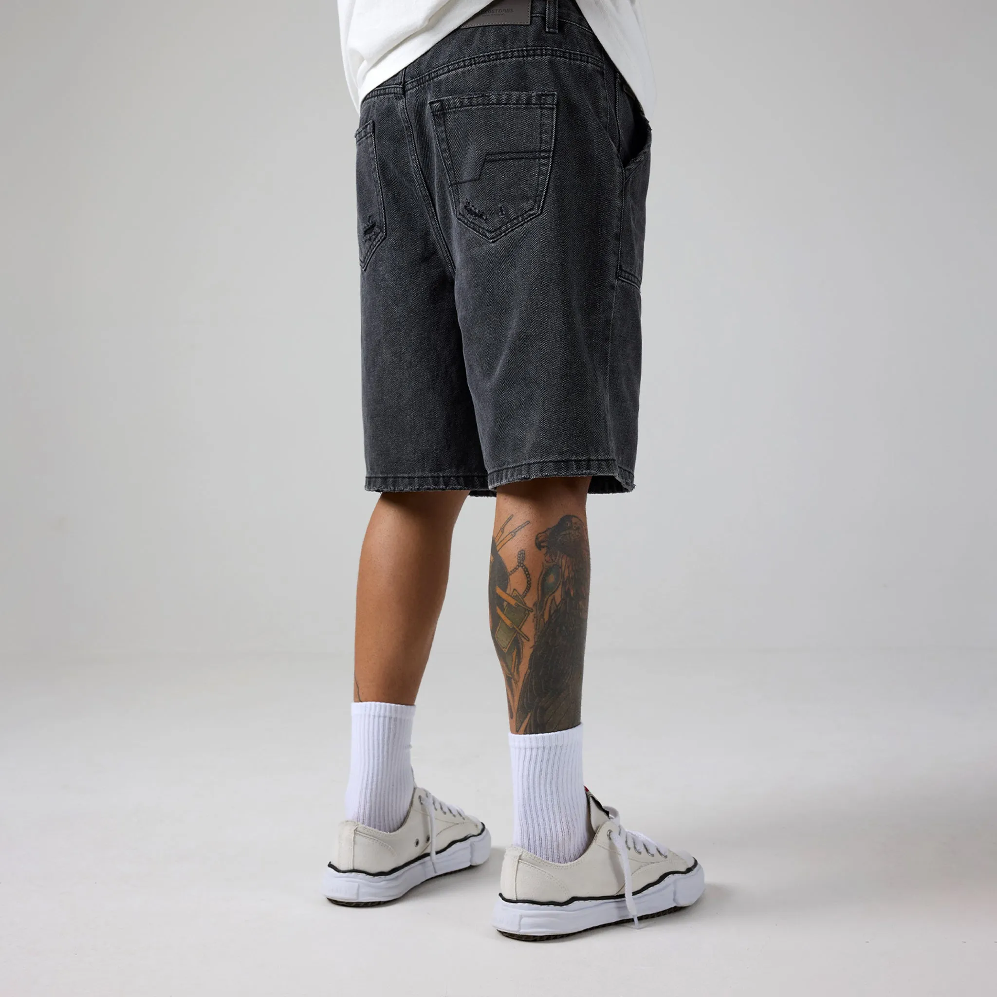 Denim Pocket Short | Washed Black