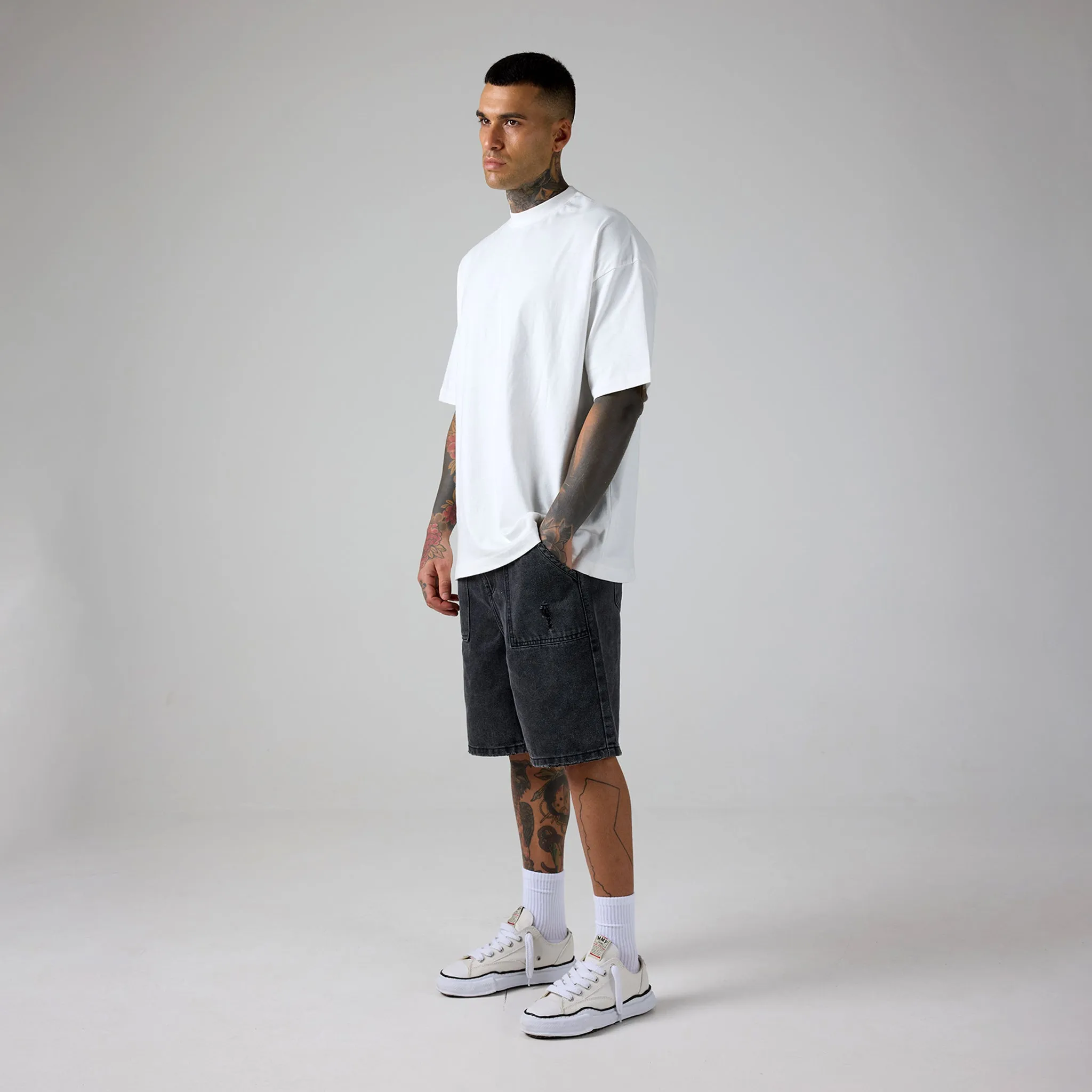 Denim Pocket Short | Washed Black