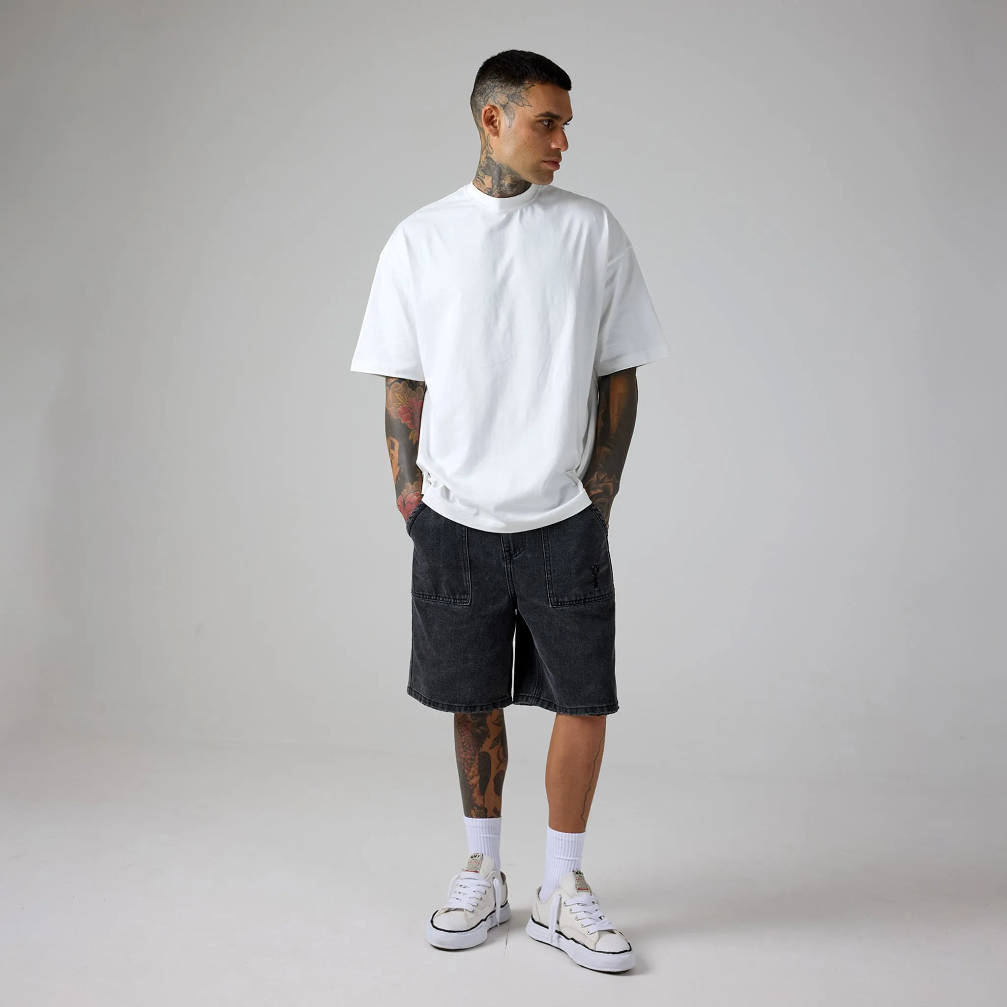 Denim Pocket Short | Washed Black