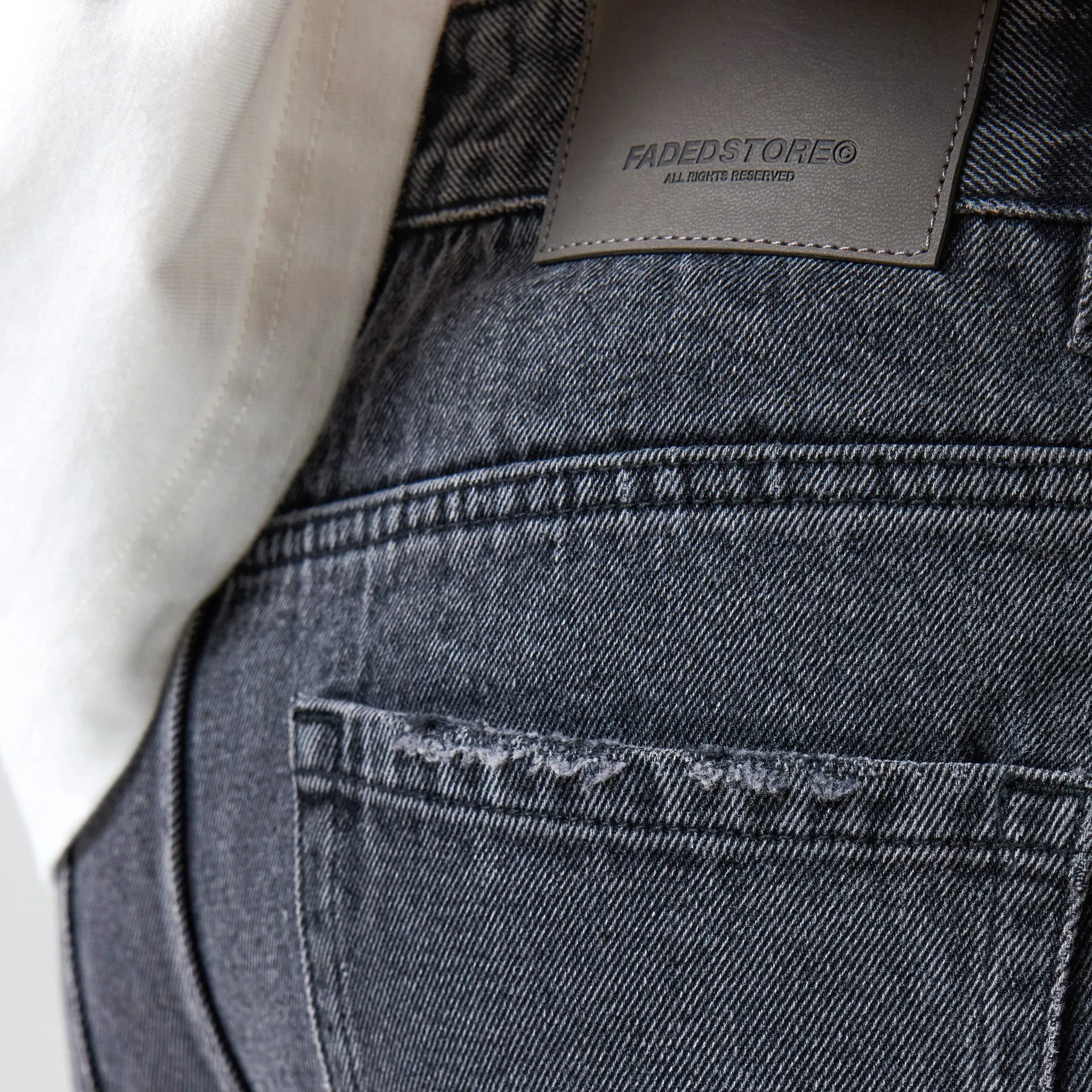 Denim Pocket Short | Washed Black