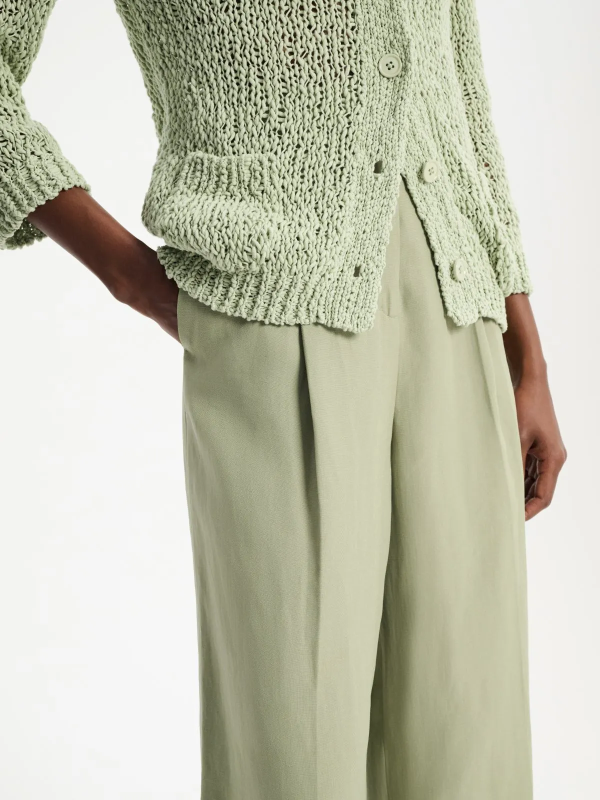 Dorothee Schumacher Summer Cruise Trousers in Linen Blend