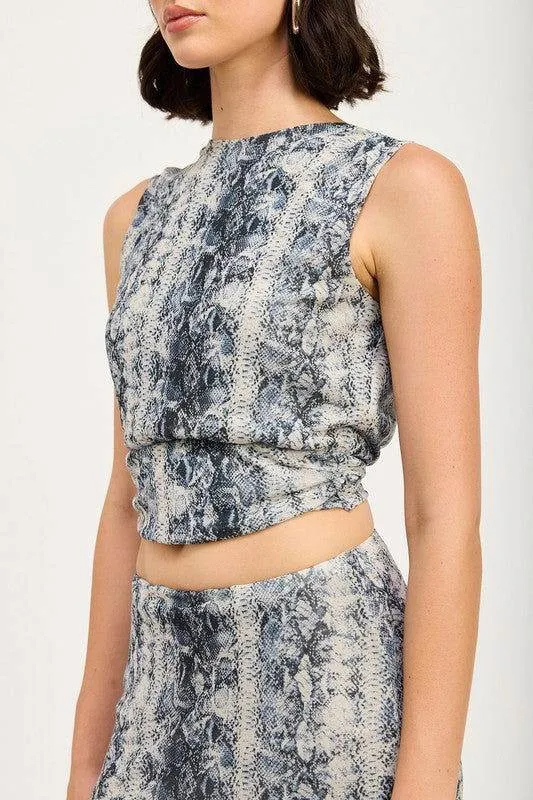 Emory Park Pleated Tie Back Top