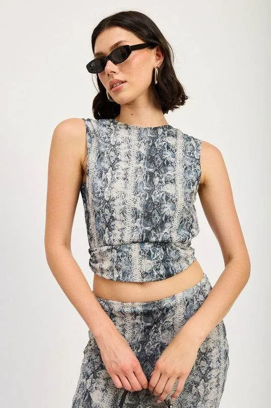 Emory Park Pleated Tie Back Top