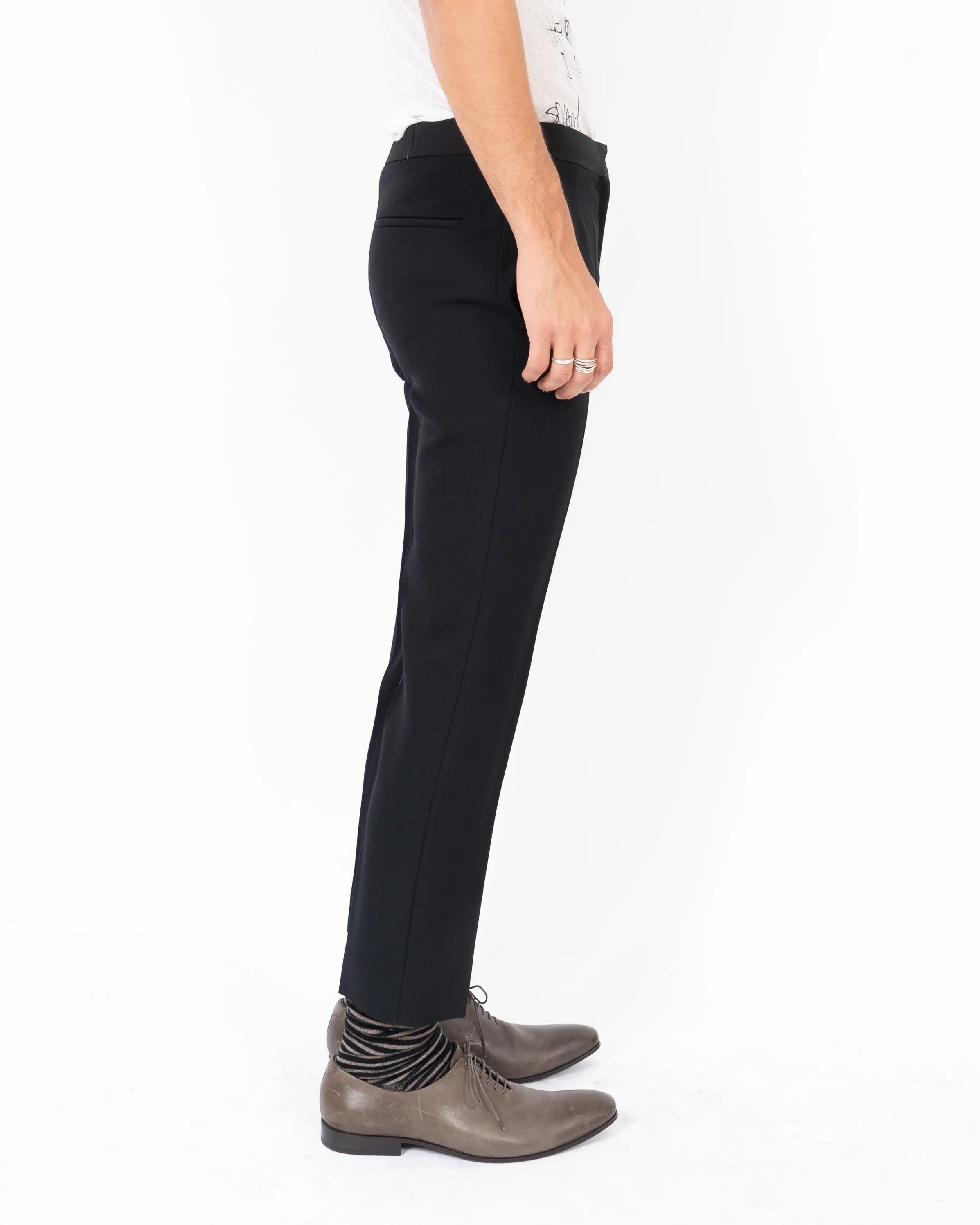 FW17 Black Cropped Wool Trousers