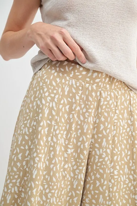 Geo Print Wide Leg Pant