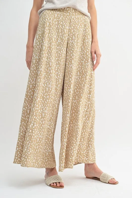 Geo Print Wide Leg Pant
