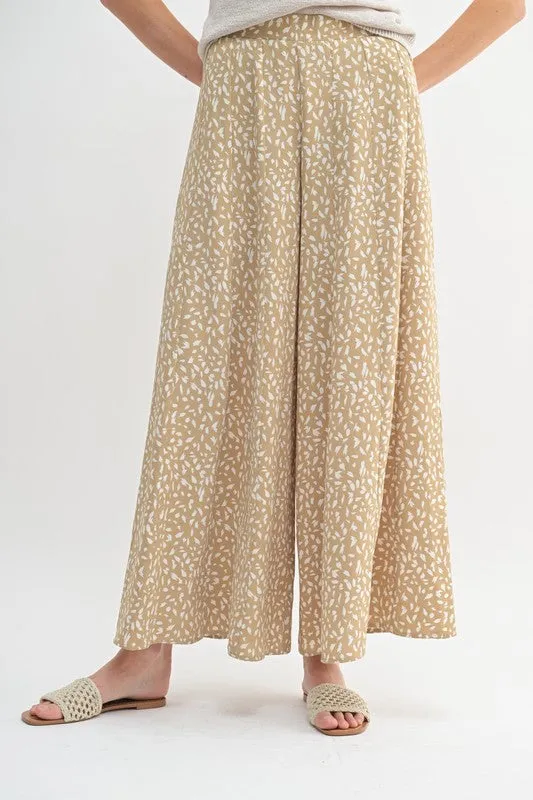 Geo Print Wide Leg Pant