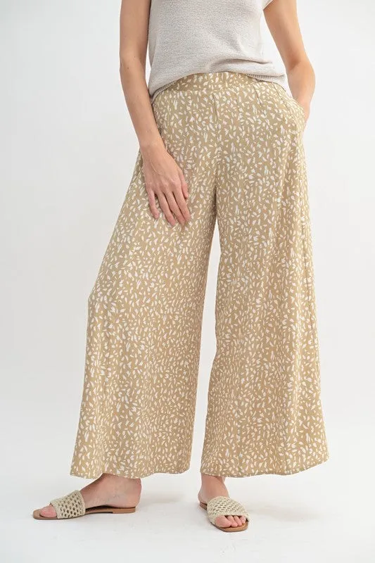 Geo Print Wide Leg Pant