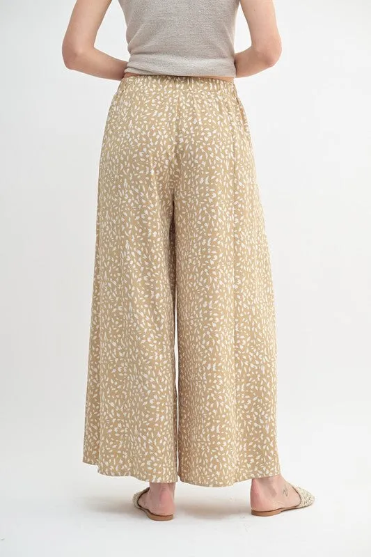 Geo Print Wide Leg Pant