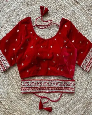 Georgette Sequence Work Fully Stitched Readymade Blouse