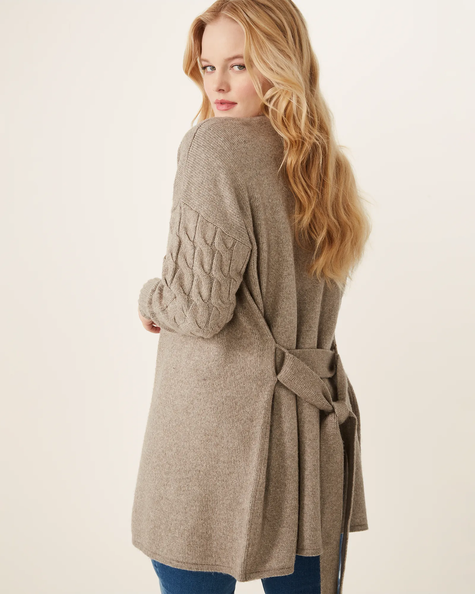 Gina Belted Cardigan | Brown