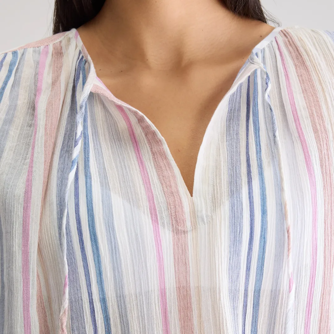 Halison Sleeveless Blouse (Pastel Stripe)