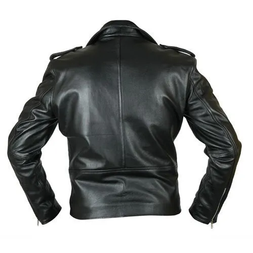 Handmade Men's Biker Style Leather Jacket Worn By David Beckham | David Beckham Handmade Men's Biker Style Leather Jacket