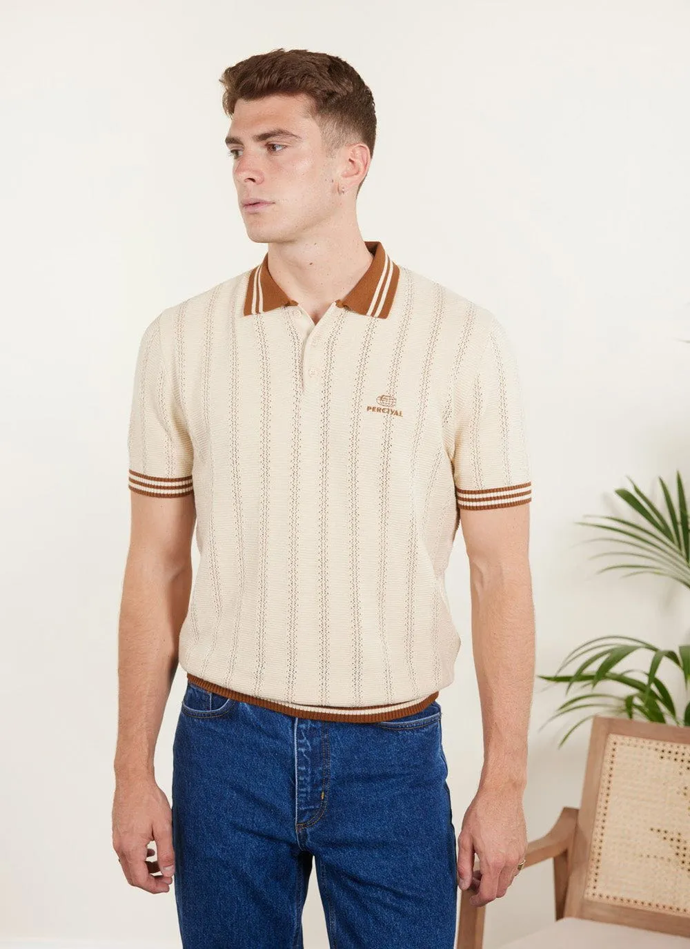 HQ Knitted Polo | Cotton | Ecru