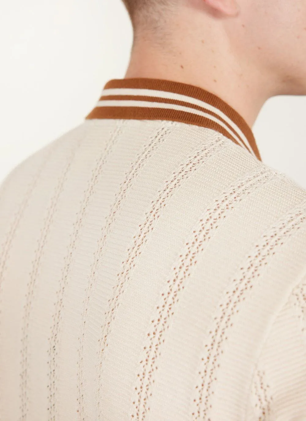 HQ Knitted Polo | Cotton | Ecru
