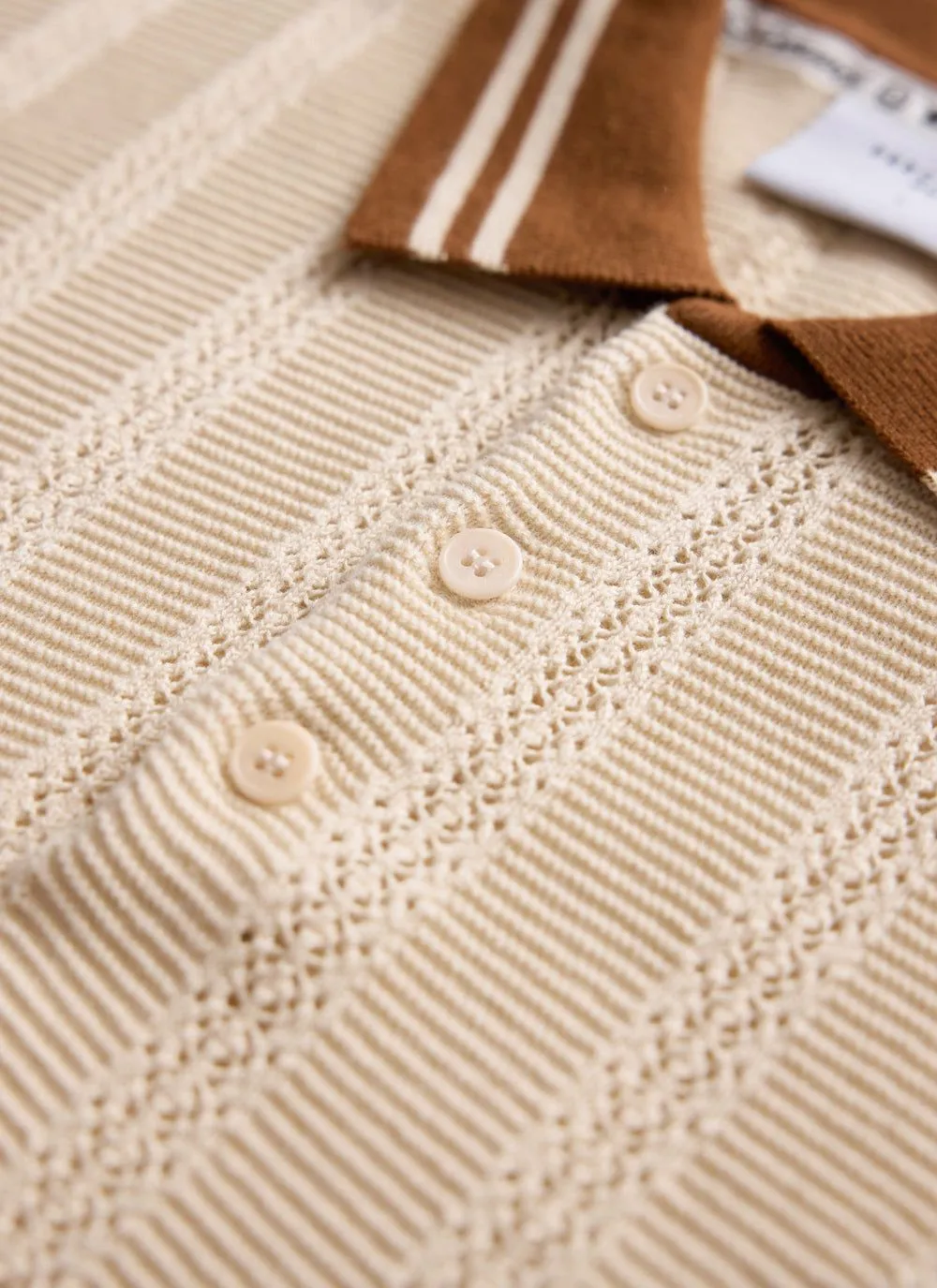 HQ Knitted Polo | Cotton | Ecru