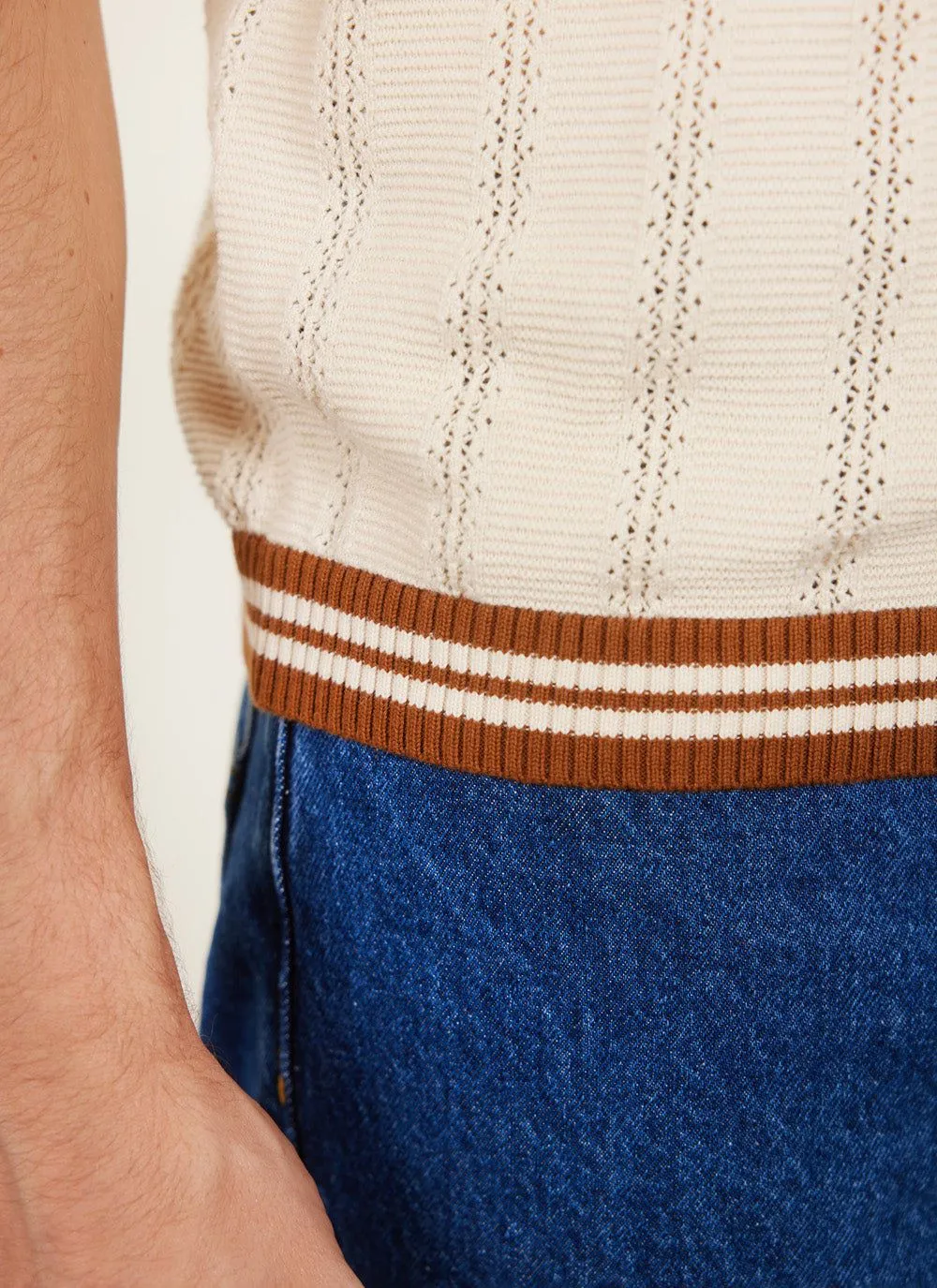 HQ Knitted Polo | Cotton | Ecru