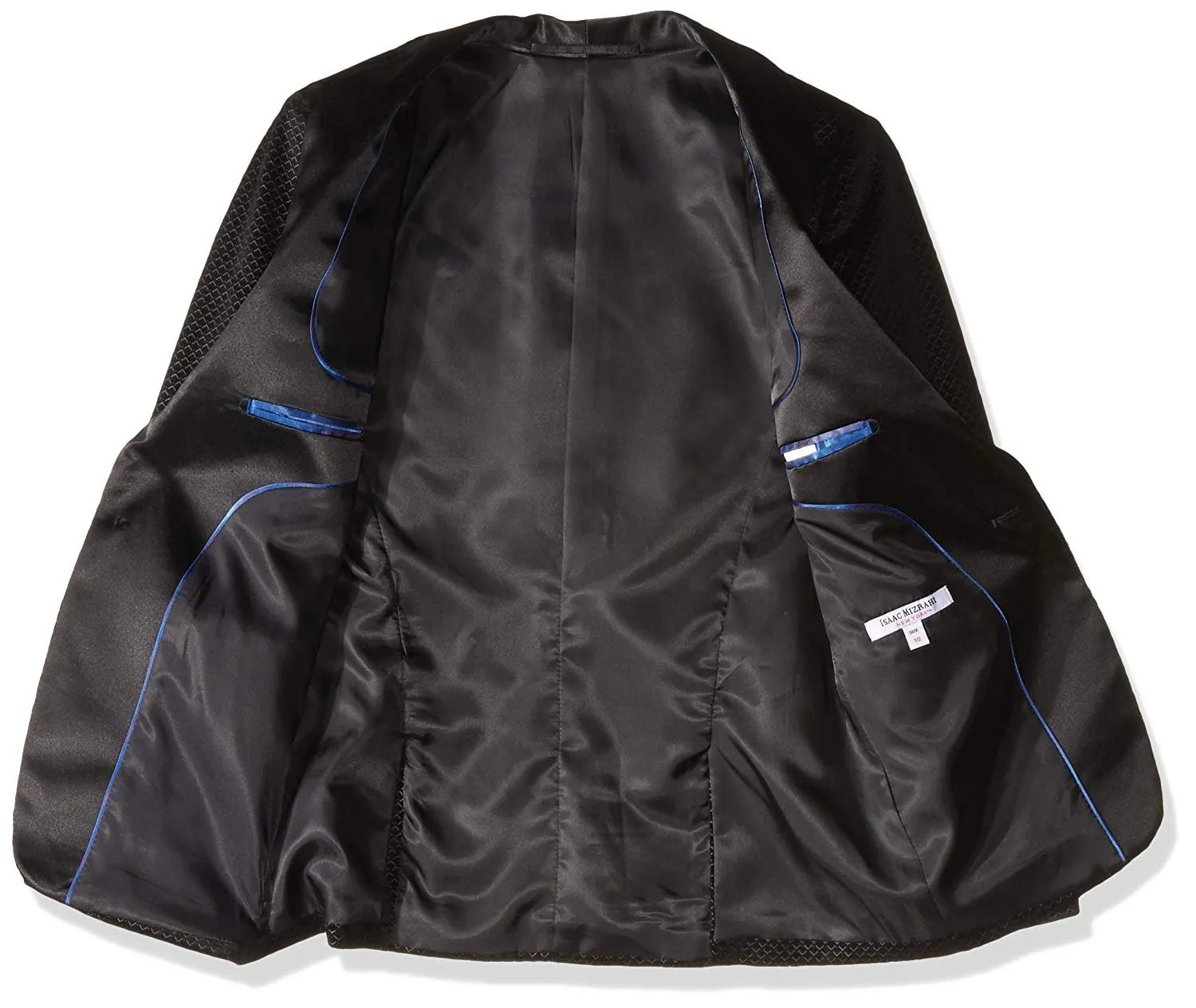 Isaac Mizrahi Boy's 3-Piece (Jacket Vest Trousers) Satin Shawl Collar Formal Tuxedo Suit Set