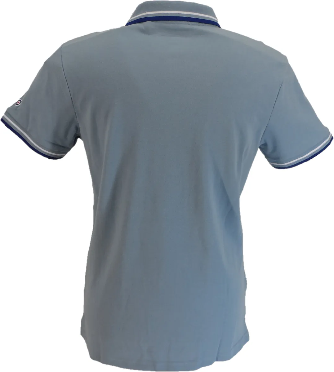 Lambretta Ashley Blue/White/Sodalite Retro Target Logo 100% Cotton Polo Shirts