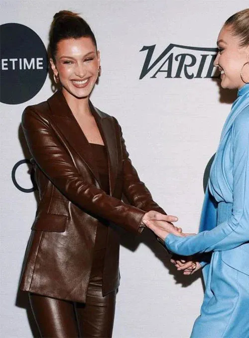 LEATHER BLAZER WORN BY BELLA HADID | BELLA HADID LEATHER BLAZER