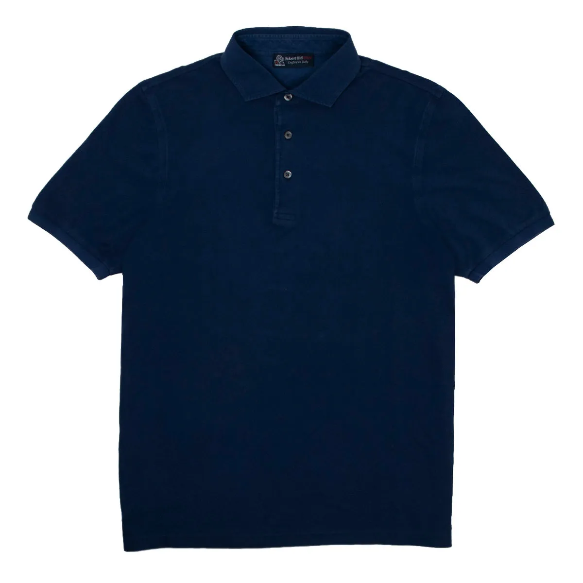 Light Navy 100% Cotton Short Sleeve Polo Shirt
