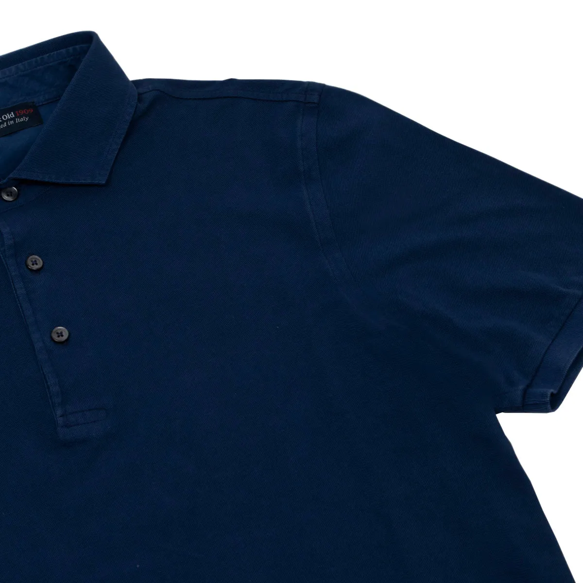 Light Navy 100% Cotton Short Sleeve Polo Shirt