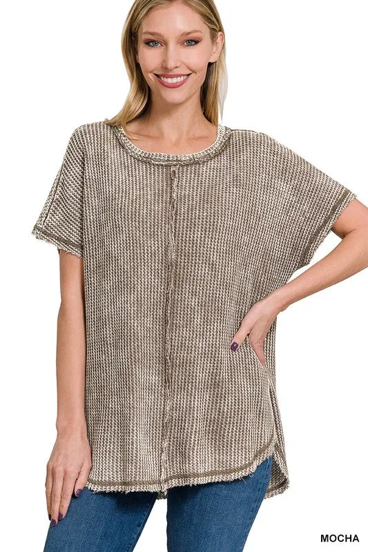Mineral Wash Waffle Top