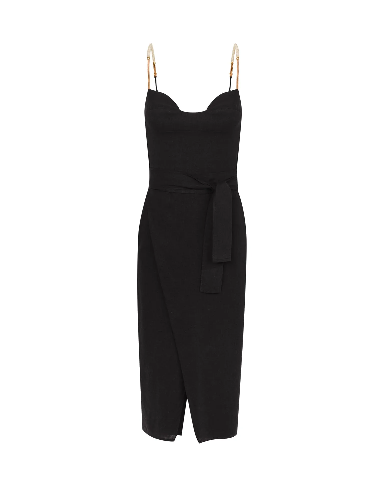 Nila Detail Midi Dress (exchange only) - Black