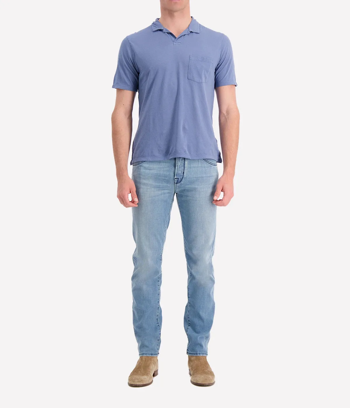 Pique Polo in Horizon Blue