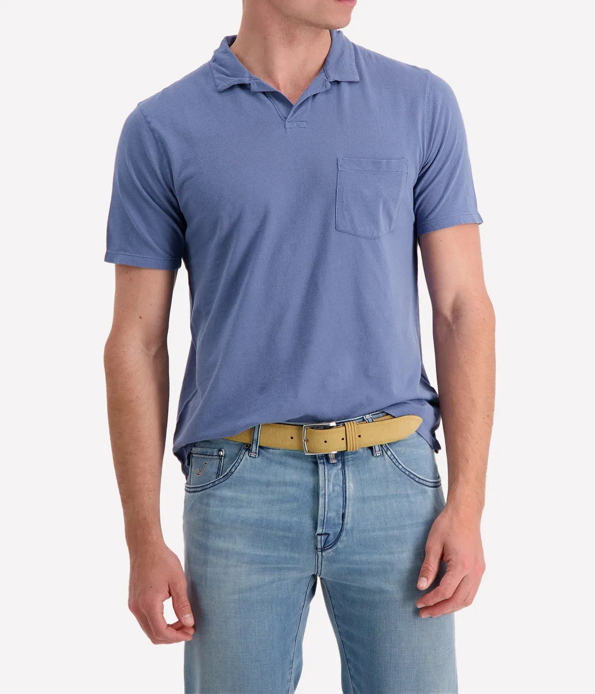Pique Polo in Horizon Blue