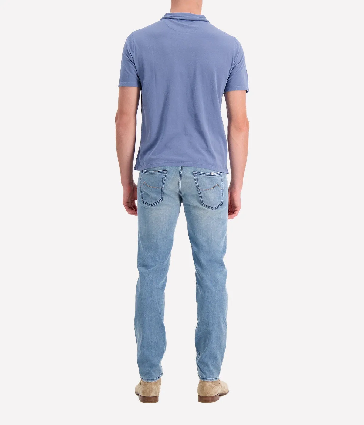 Pique Polo in Horizon Blue