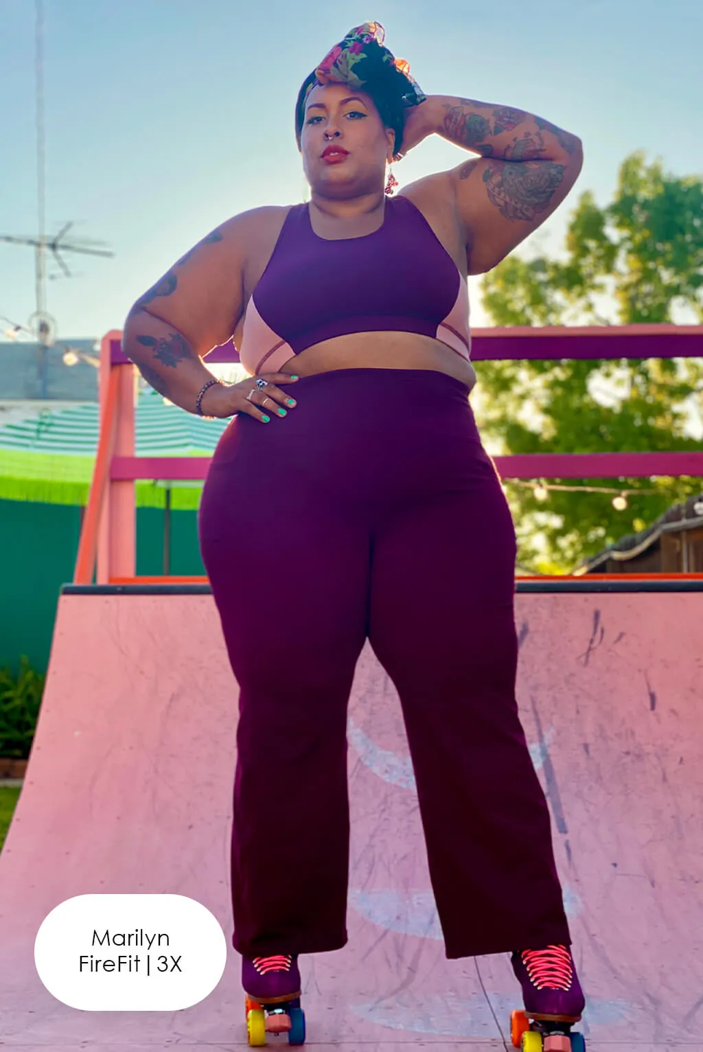 Pocket Flare Leggings - Burgundy - FINAL SALE