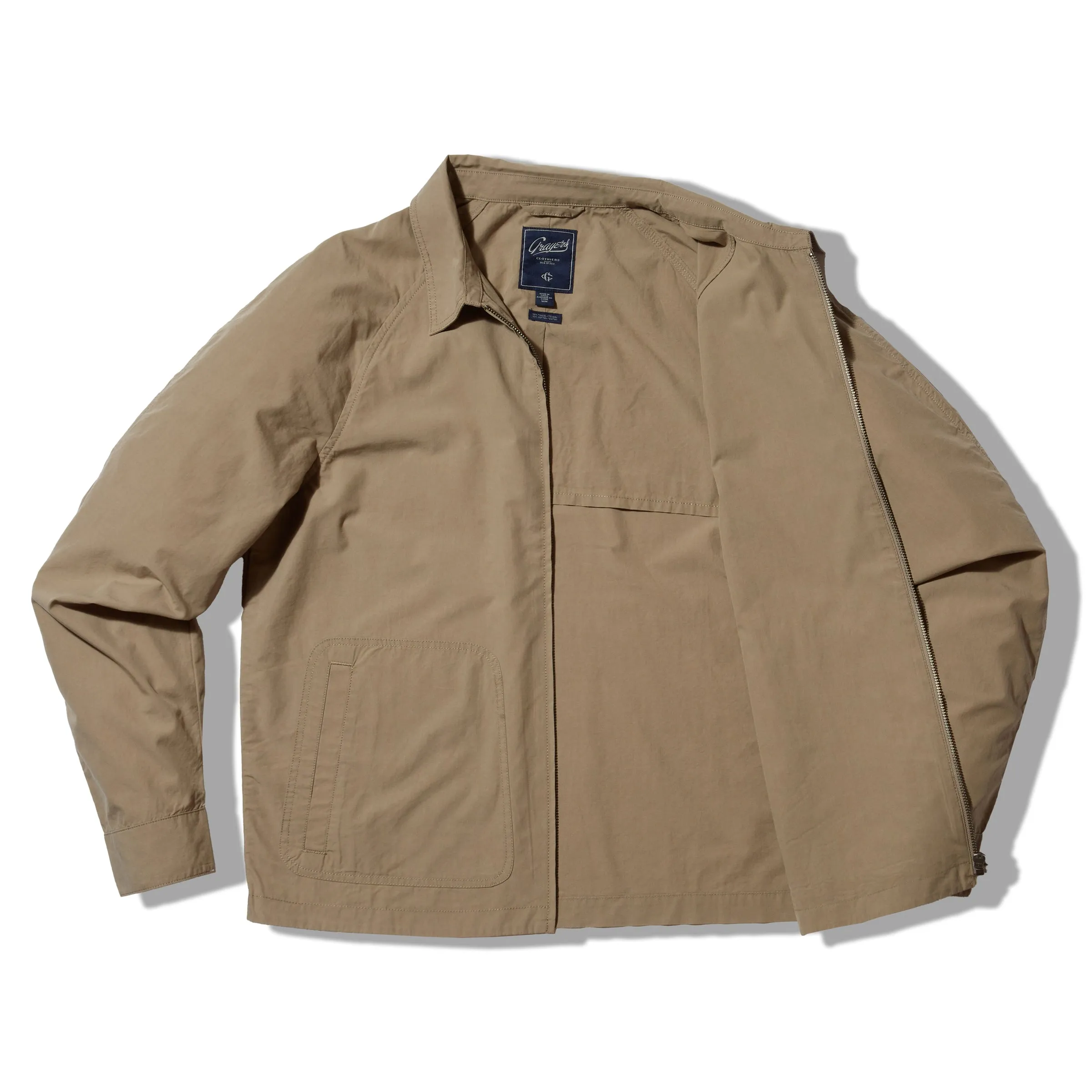 Retro Lightweight Shell Windbreaker - Cement