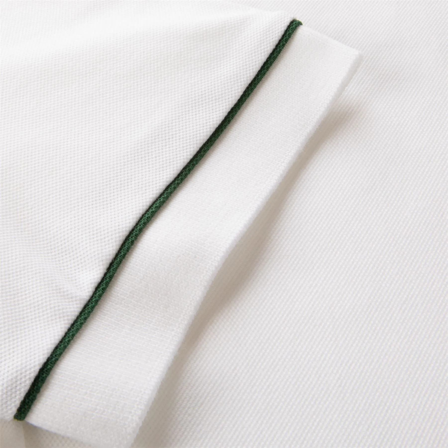 Smart Paris Stretch Cotton Contrast Trim Polo White - SS24